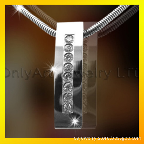 Fashion 316L Stainless Steel Pendant with CZ Set